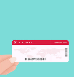 Hand Holding Boarding Pass Ticket Airline