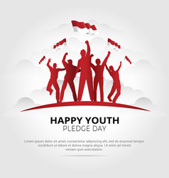 Happy Youth Pledge Day Design Background