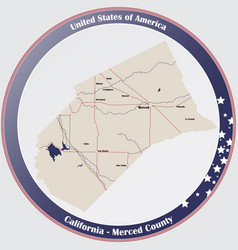 Map Merced County In California