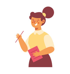 Teacher Woman Character With Book