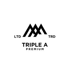 Triple A Aaa Letter Logo Icon Design