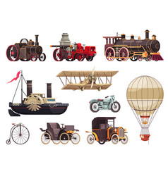 Vintage Transport Icon Set