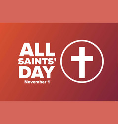 All Saints Day November 1 Holiday Concept