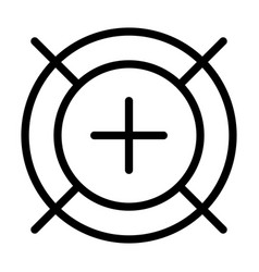 Calibration Icon Circle Ring With Crosses