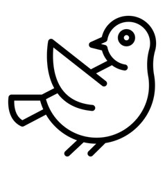 Flying Sparrow Icon Outline Cute Small