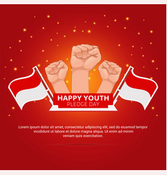 Happy Youth Pledge Day Design Background