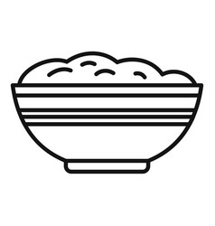 Milk Mash Potato Icon Outline Boiled Dish