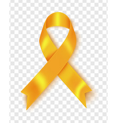 Realistic Gold Ribbon Childhood Cancer Awareness