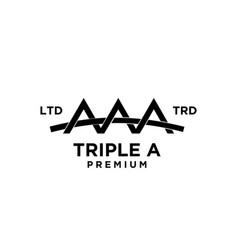 Triple A Aaa Letter Logo Icon Design