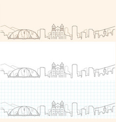 Medellin Hand Drawn Skyline