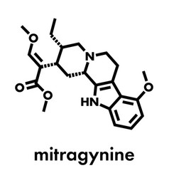 Mitragynine Molecule Herbal Alkaloid Present