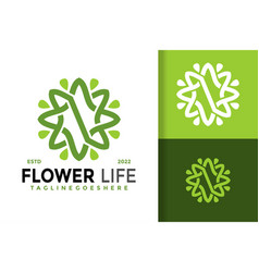 Nature Flower Letter N Logo Design