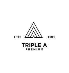 Triple A Aaa Letter Logo Icon Design