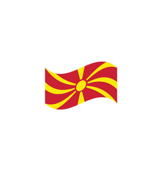 North Macedonia Flag Waving