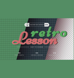 Retro Lesson - Editable Text Effect Font Style