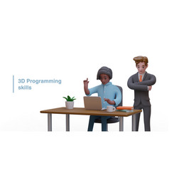 3d Programming Skills Concept Professional