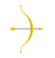 Bow and arrow icon flat style Royalty Free Vector Image