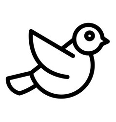 Flight Sparrow Icon Outline Tree Bird