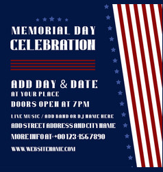 Memorial Day Celebration Party Poster Flyer Design