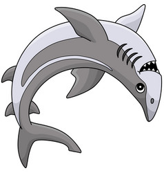 Spinner Shark Cartoon Colored Clipart