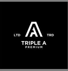 Triple A Aaa Letter Logo Icon Design