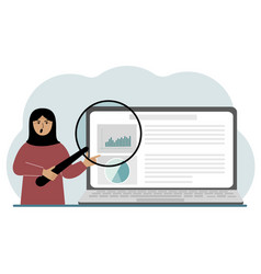 A Arab Woman Shows Report Presentation