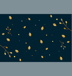 Elegant Hand Drawn Golden Leaves Pattern