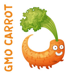 Gmo Carrot Vegetable Cartoon