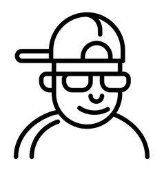 Hiphop Man Icon Outline Style