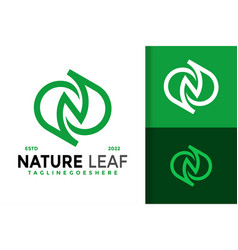 Nature Leaf Letter N Logo Design