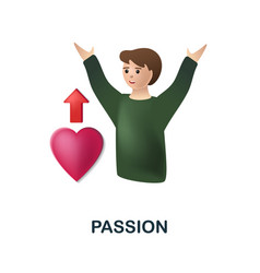 Passion Icon 3d From Company Value Collection