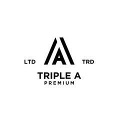 Triple A Aaa Letter Logo Icon Design