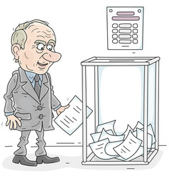 Angry Voter Near A Ballot Box In Elections