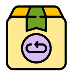 Exchange Parcel Icon Flat