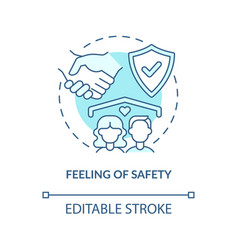 Feeling Of Safety Turquoise Concept Icon