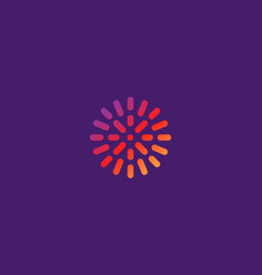 Firework Logotype Abstract Sun Logo Gradient