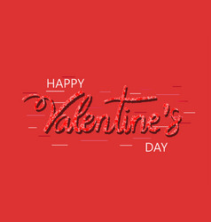 Happy Valentines Day Text Hand Lettering