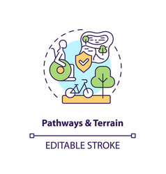 Pathways And Terrain Concept Icon