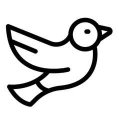 Sparrow Icon Outline Bird Flight