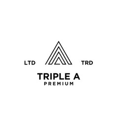 Triple A Aaa Letter Logo Icon Design