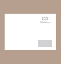 C4 Envelope Mockup Realistic Style