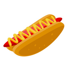 Hot Dog Food Icon Isometric New York City