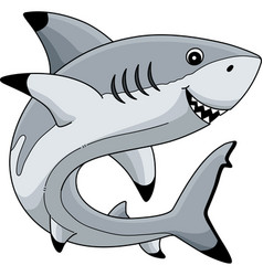 Blacktip Shark Cartoon Colored Clipart