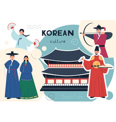 Korean Culture Flat Collage