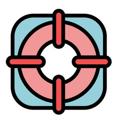 Outsource Lifebouy Icon Color Outline