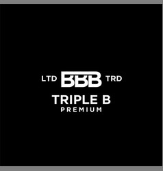 Triple B Bbb Letter Logo Icon Design