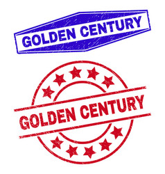 Golden Century Distress Watermarks In Circle