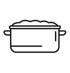 Mash Potato Dish Icon Outline Boiled Food