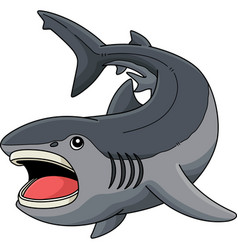 Megamouth Shark Cartoon Colored Clipart