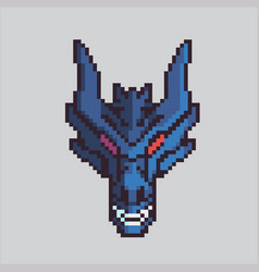 Pixel Art Dragon Head